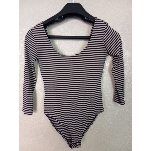 Forever 21 brown long sleeve bodysuit size S - Picture 1 of 4